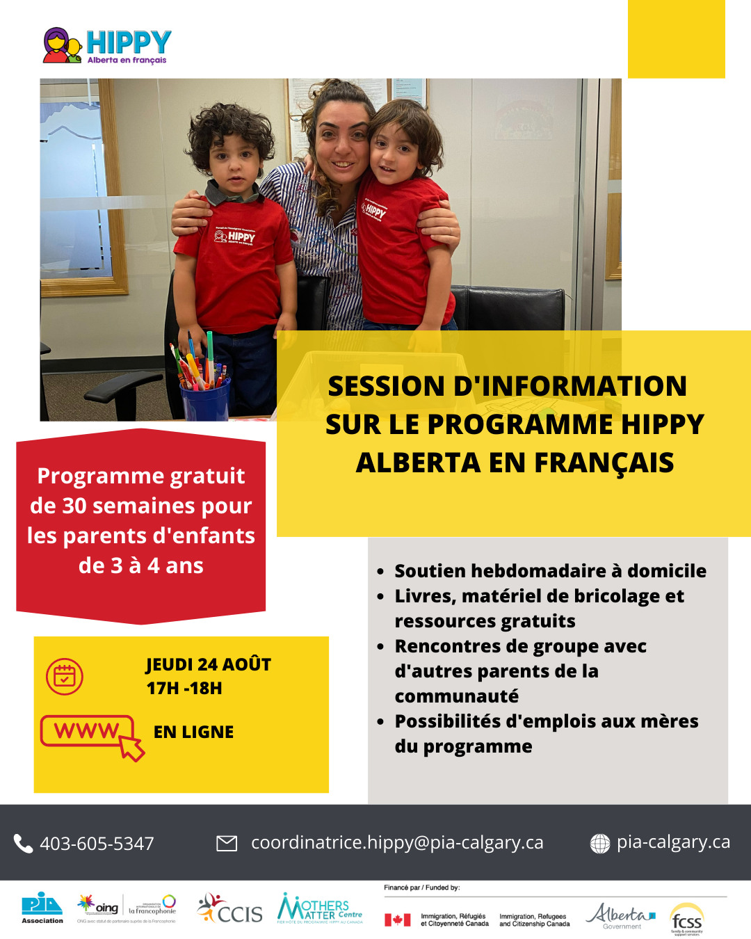 Session d’information Programme HIPPY Alberta in français